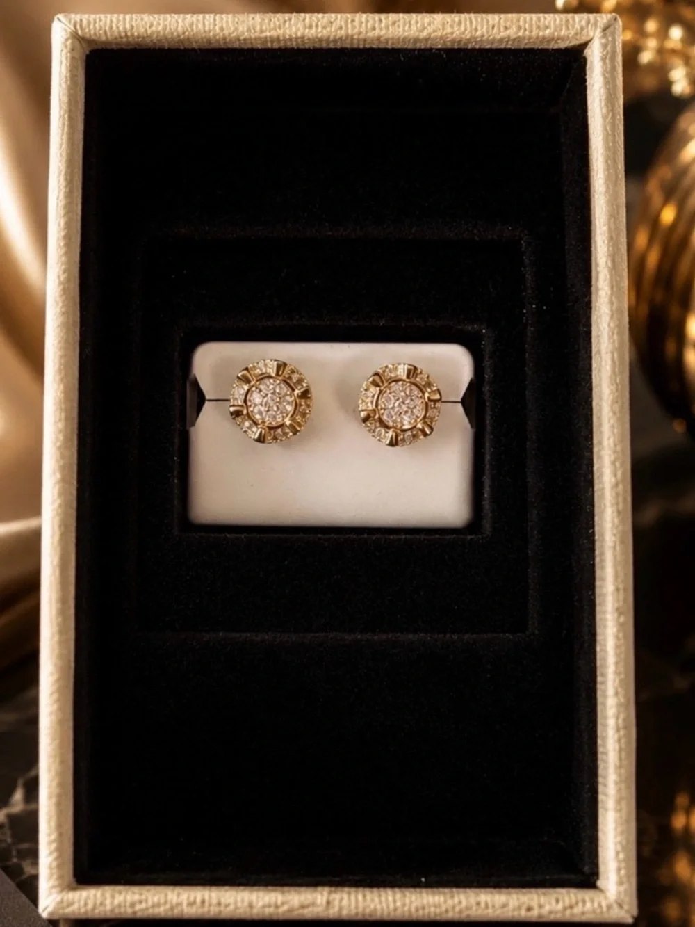 2 ctw. Moissanite Earrings 14k Gold over 925 Sterling Silver for Pierced Ears